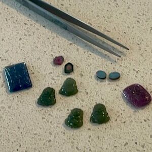 Carved natural stone beads gems for pendants jewelry making